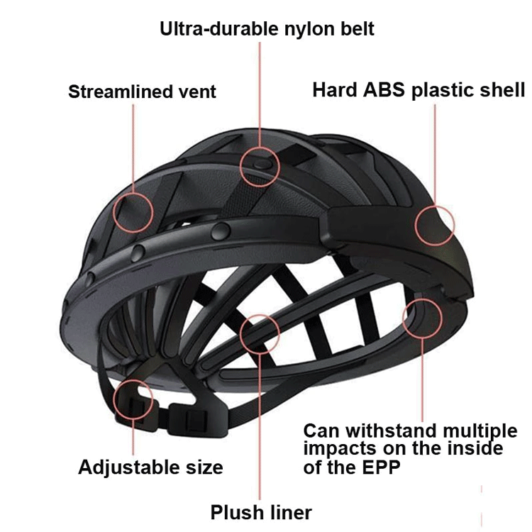 Light Safety Helmet Adult Dirt Bike Bicycle Folding Helmet