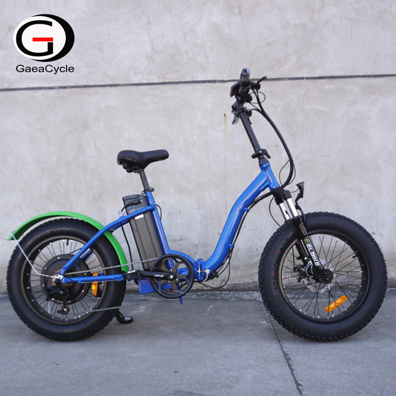 Beach Cruiser Electric Bike, 20 Inch Fat Tire Folding Ebike, Electric Ladies Bicycle, Wholesale Price for Sale | GaeaCycle Electric Bike Manufacturer